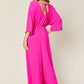 Casual Elegance Surplice Wide Leg Jumpsuit with Pockets