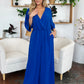 Casual Elegance Surplice Wide Leg Jumpsuit with Pockets