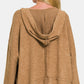 Casually Cool Brushed Hacci Exposed Seam Hoodie (Camel)