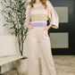 Barely Justified Striped Dolman Sleeve Top