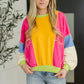 Blockbuster Color Block Pullover in Bright