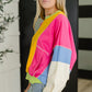 Blockbuster Color Block Pullover in Bright
