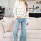 Candy Buttons Pom Detail Sweater