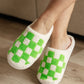 Checked Out Slippers in Green