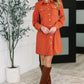 Clever in Corduroy Shirt Dress