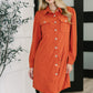 Clever in Corduroy Shirt Dress