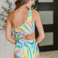 Corfu Marble Cutout Swimsuit