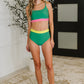 Fiji Color Block Swim Top