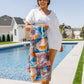 Luxury Beach Towel in Block Floral