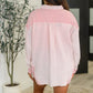 Hot & Unbothered Full Front Button Down Shacket in Pink