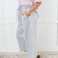 In or Out Wide Leg Cropped Pants in Light Grey