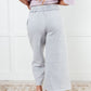 In or Out Wide Leg Cropped Pants in Light Grey