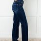 Jacqueline Mid Rise Frayed Hem Straight Leg Jean