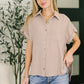 Keep Up Collared Button Down in Ash Mocha