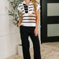 Lonely Traveler Striped Quarter Zip Vest in White