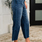 Maisie High Waist Back Pocket Embroidery Crop Wide