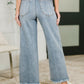 Mary Mid Rise Ankle Wide Leg + Hollywood WB + Fray Hem