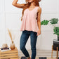 Never Second Best V-Neck Blouse in Peach