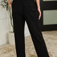 Peachy Keen Straight Leg Trousers in Black