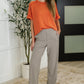 Peachy Keen Straight Leg Trousers in Stone Taupe