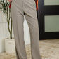 Peachy Keen Straight Leg Trousers in Stone Taupe