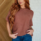 Relaxing Away Dolman Sleeve Knit Top in Coffee