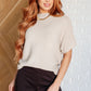 Relaxing Away Dolman Sleeve Knit Top in Taupe