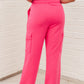 Run, Don't Walk Cargo Sweatpants in Flamingo Pink