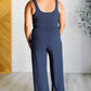 Shavasana Everyday Wide Leg Jumpsuit in Navy