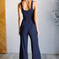 Shavasana Everyday Wide Leg Jumpsuit in Navy