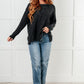 Simple Silhouette Brushed Hacci Sweater in Black