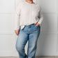 Simple Silhouette Brushed Hacci Sweater in Sand Beige