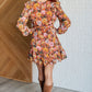 So Long, Farewell Balloon Sleeve Floral Dress