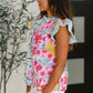 Too Fab to Care Ruffled High Neck Floral Blouse