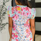 Too Fab to Care Ruffled High Neck Floral Blouse