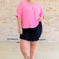 Up For Anything V-Neck Blouse in Pink