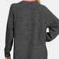 Zenana Full Size Brushed Melange Hacci High-Low Sweater