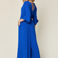 Casual Elegance Surplice Wide Leg Jumpsuit with Pockets