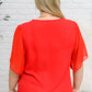 Best Of My Love Short Sleeve Blouse In Red