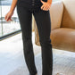 Harriet High Rise Button Fly Bootcut Jeans in Black