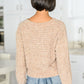 Irish Coffee Knitted Crop V Neck Sweater