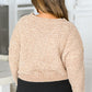 Irish Coffee Knitted Crop V Neck Sweater