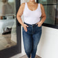 Lydia Mid Rise Vintage Raw Hem Skinny Jeans