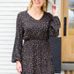 Make Your Happiness Long Sleeve Dress in Black