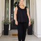 Parisian Stroll Lace Blouse in Black