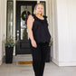 Parisian Stroll Lace Blouse in Black