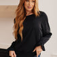 Peaceful Moments Smocked Sleeve Blouse in Black