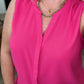 Love Me Now Sleeveless Blouse in Hot Pink