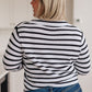 Self Improvement V-Neck Striped Sweater