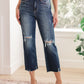 Whitney High Rise Distressed Wide Leg Crop Jeans